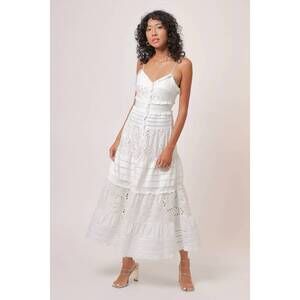 NEW LINE AND DOT pixie maxi dress in white